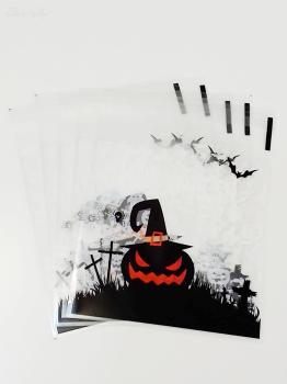 5 Geschenktüten Halloween Kürbis